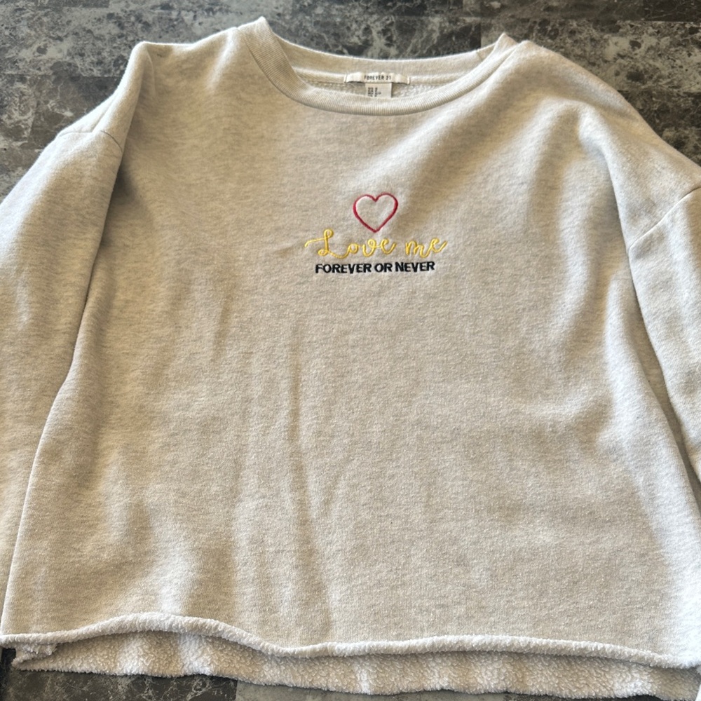 Forever 21 cropped sweatshirt